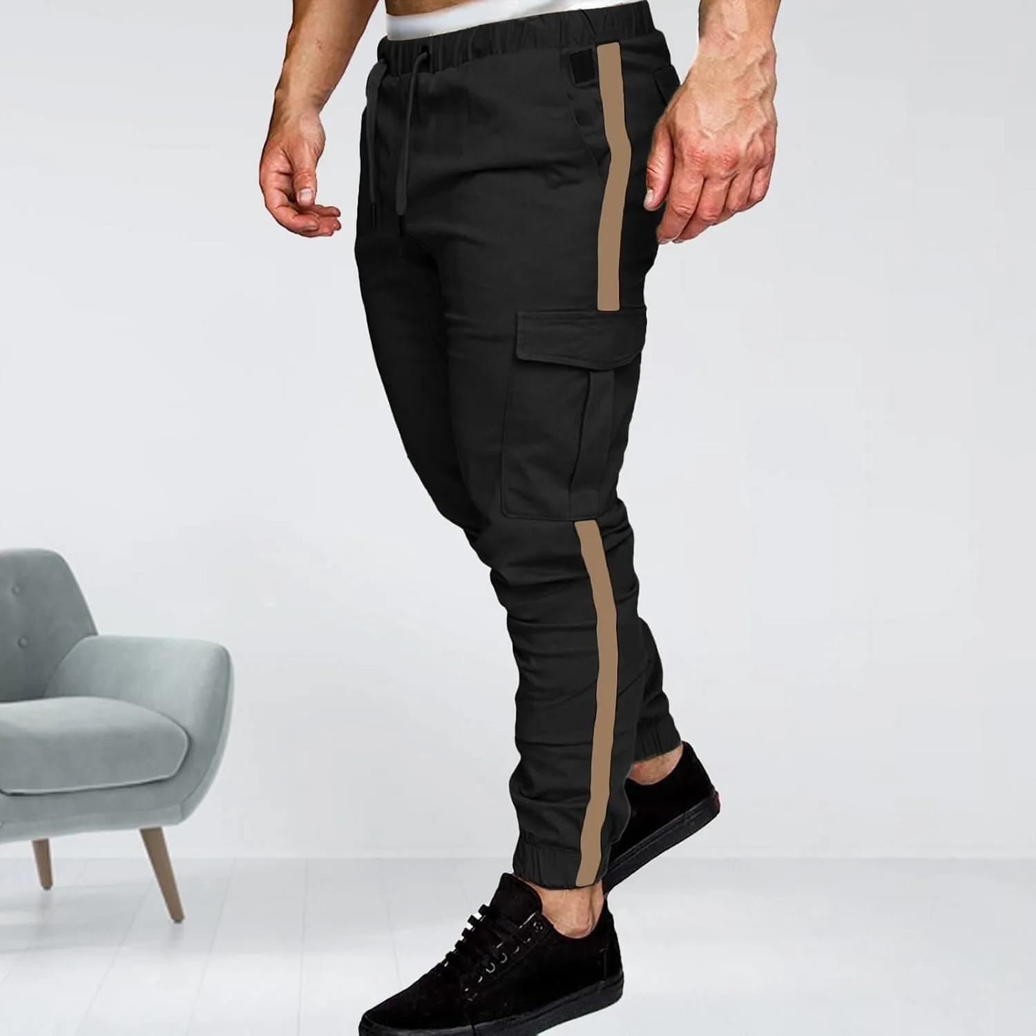 Cargo Pants for Men Baggy Relaxed Casual Sweatpants Classic Tactical Pants Multi Pockets Twill Sport Hiking Pants