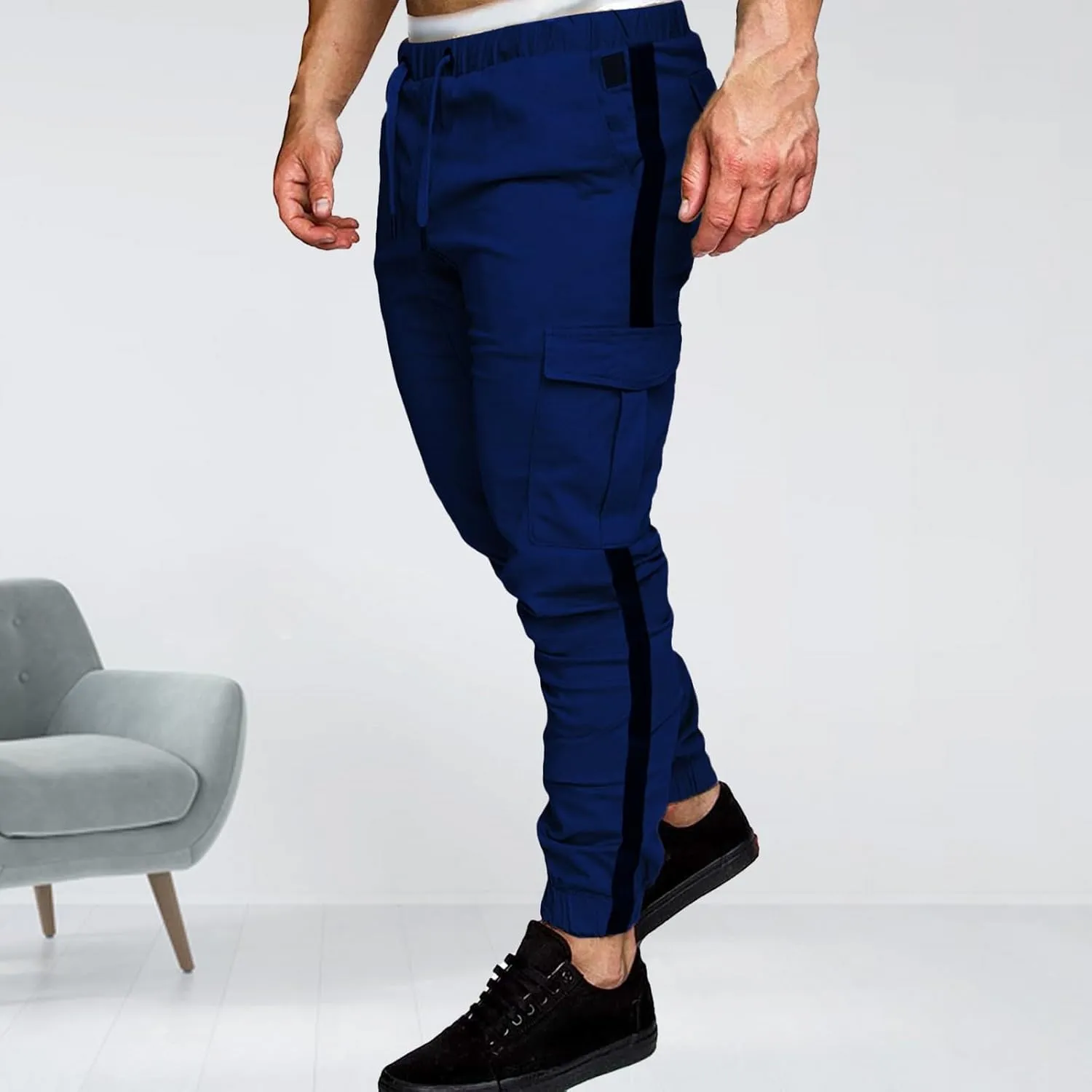 Cargo Pants for Men Baggy Relaxed Casual Sweatpants Classic Tactical Pants Multi Pockets Twill Sport Hiking Pants
