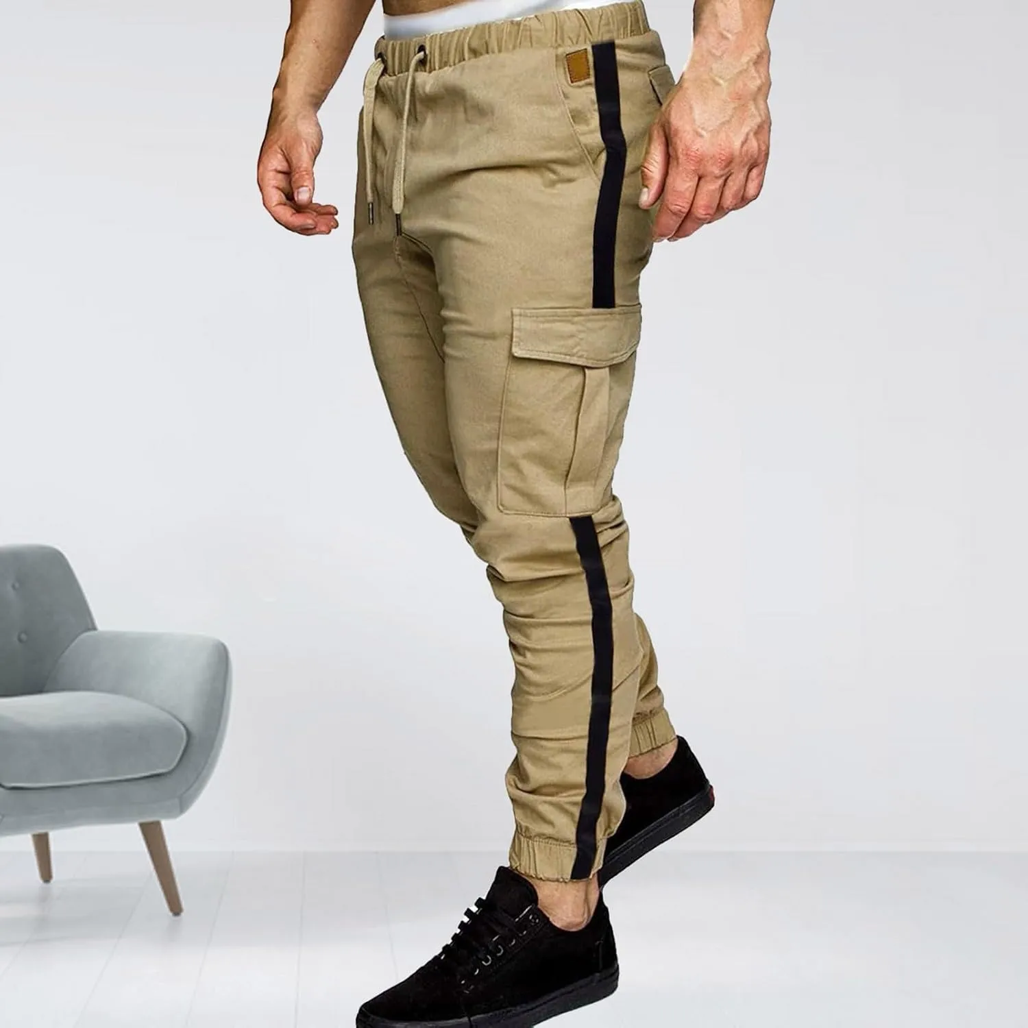 Cargo Pants for Men Baggy Relaxed Casual Sweatpants Classic Tactical Pants Multi Pockets Twill Sport Hiking Pants