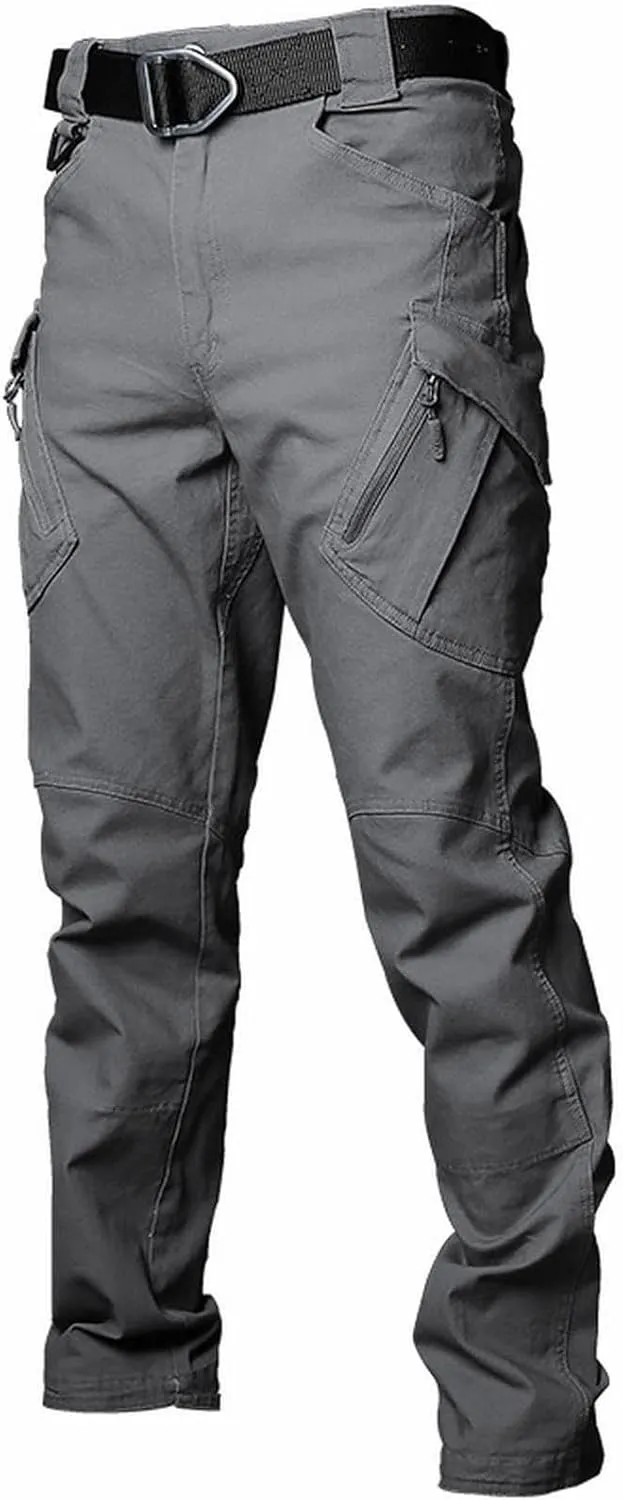 Cargo Pants for Men Big and Tall Casual Hiking Pants Workout Stretch Outdoor Twill Track Sweatpants Multi Pockets
