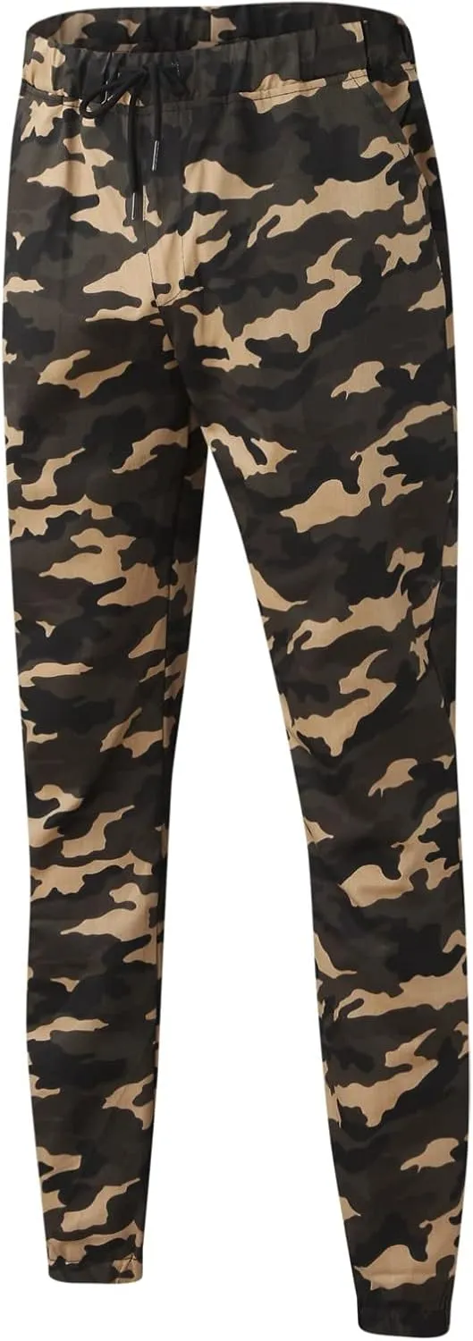 Cargo Pants for Men Work Deep Pockets Casual Drawstring Waist Joggers Classic Breathable Active Fishing Hiking Pants