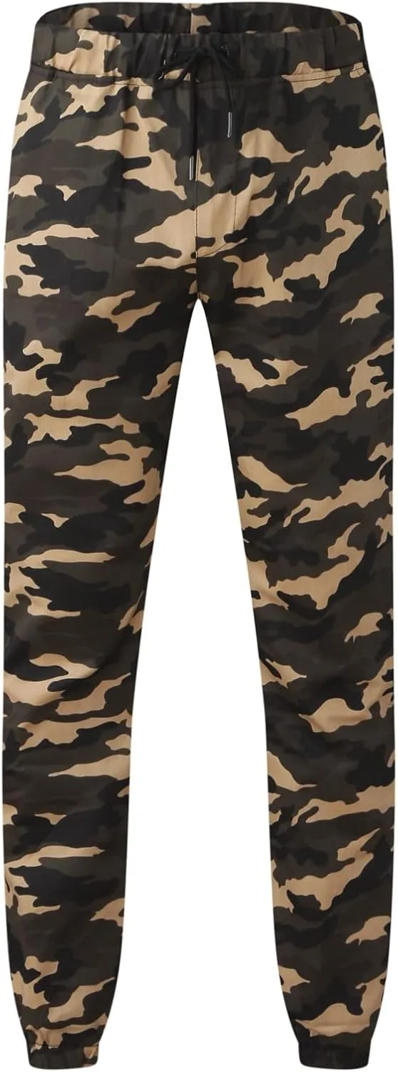 Cargo Pants for Men Work Deep Pockets Casual Drawstring Waist Joggers Classic Breathable Active Fishing Hiking Pants