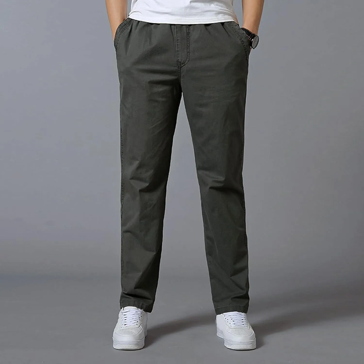 Cargo Pants for Men Work Heavy Duty Casual Hiking Pants Workout Joggers Stretch Twill Track Sweatpants Multi Pockets