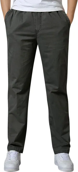 Cargo Pants for Men Work Heavy Duty Casual Hiking Pants Workout Joggers Stretch Twill Track Sweatpants Multi Pockets