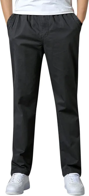Cargo Pants for Men Work Heavy Duty Casual Hiking Pants Workout Joggers Stretch Twill Track Sweatpants Multi Pockets
