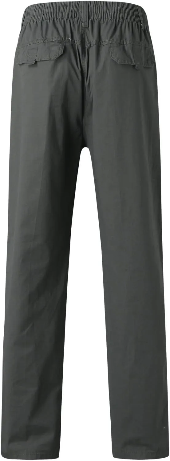 Cargo Pants for Men Work Heavy Duty Casual Hiking Pants Workout Joggers Stretch Twill Track Sweatpants Multi Pockets