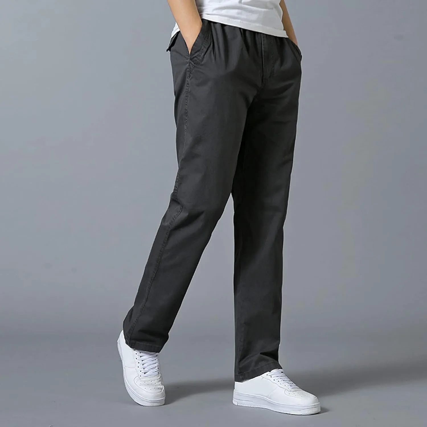 Cargo Pants for Men Work Heavy Duty Casual Hiking Pants Workout Joggers Stretch Twill Track Sweatpants Multi Pockets