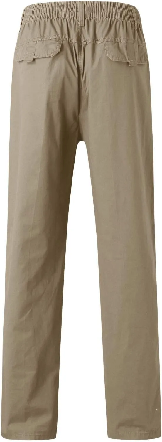 Cargo Pants for Men Work Heavy Duty Casual Hiking Pants Workout Joggers Stretch Twill Track Sweatpants Multi Pockets
