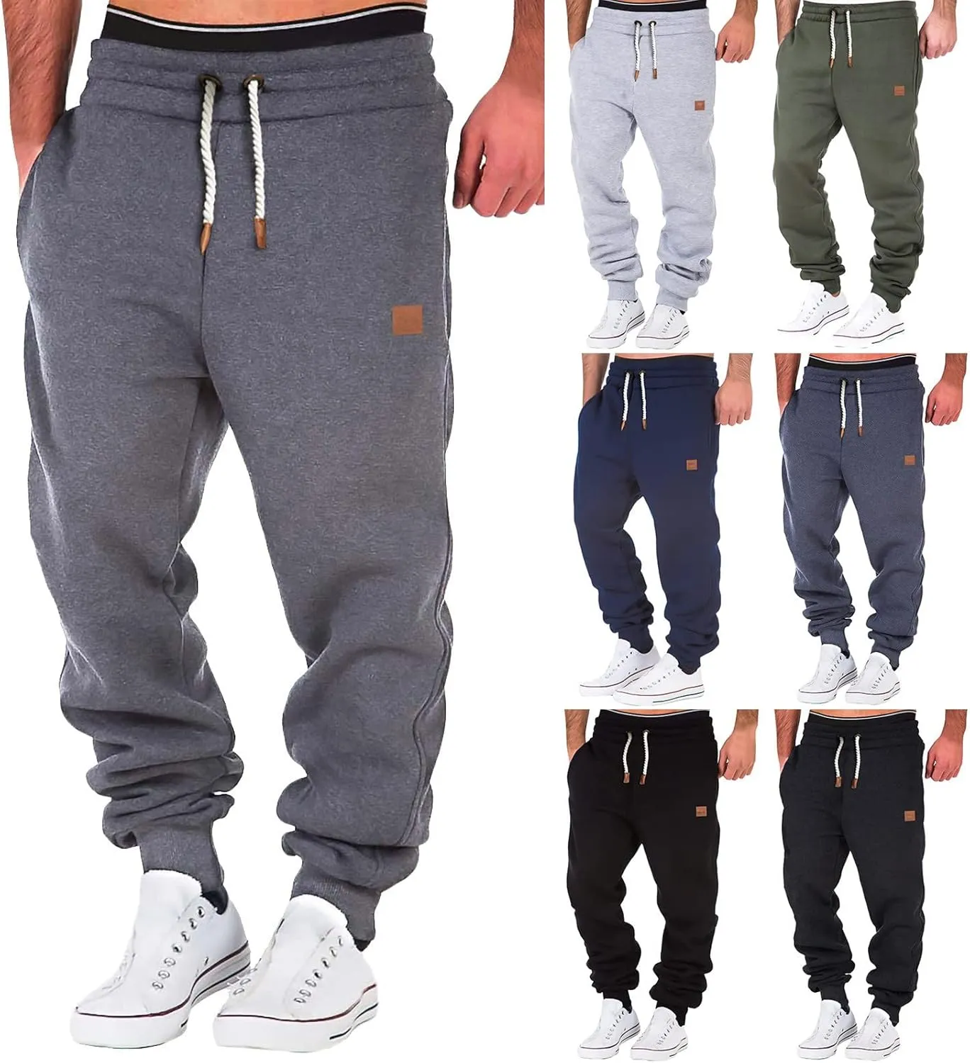 Cargo Trousers for Men Lined with Elastic Waistband Fleeced Cargo Pants Cargo Pants for Men Cargo Cargo Pants Fashion
