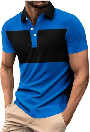 Casual Henley Shirts for Men 2025 Stylish Business Work Shirt Classic Short Sleeve Slim Fit Golf Tennis Tops