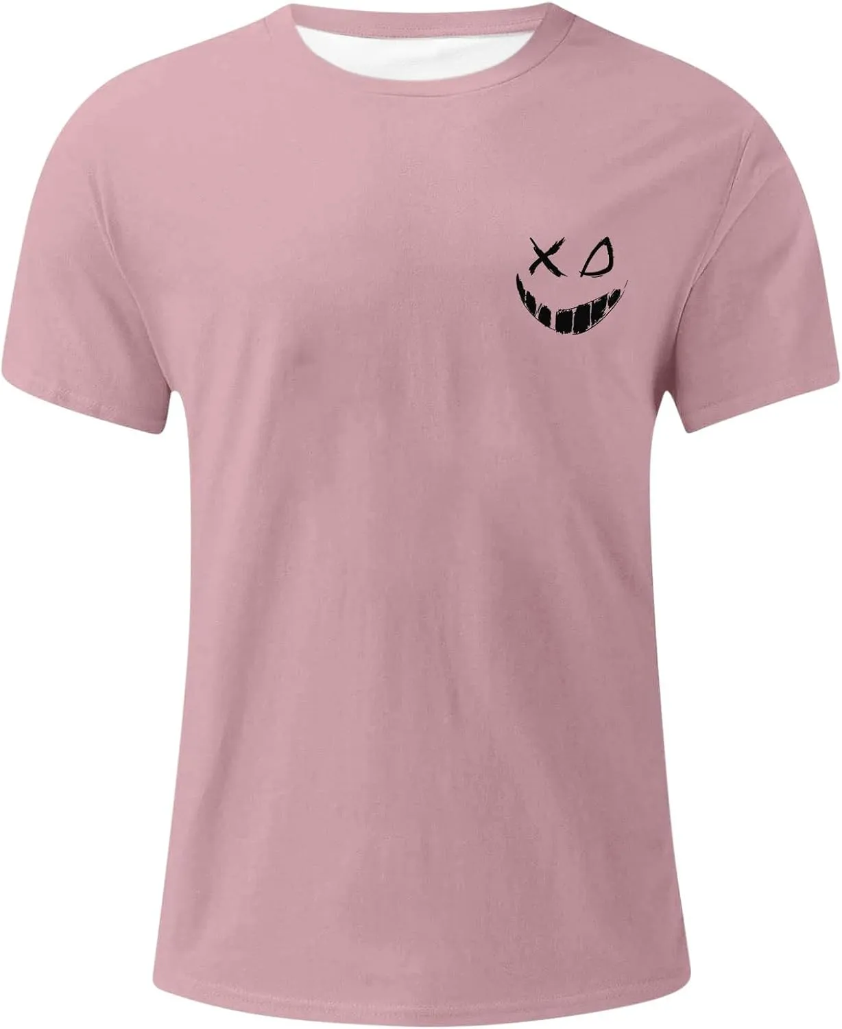 Casual Loose T Shirts for Men Summer Trendy Funny Print Short Sleeve Crewneck Pullover Lightweight Comfy Tees