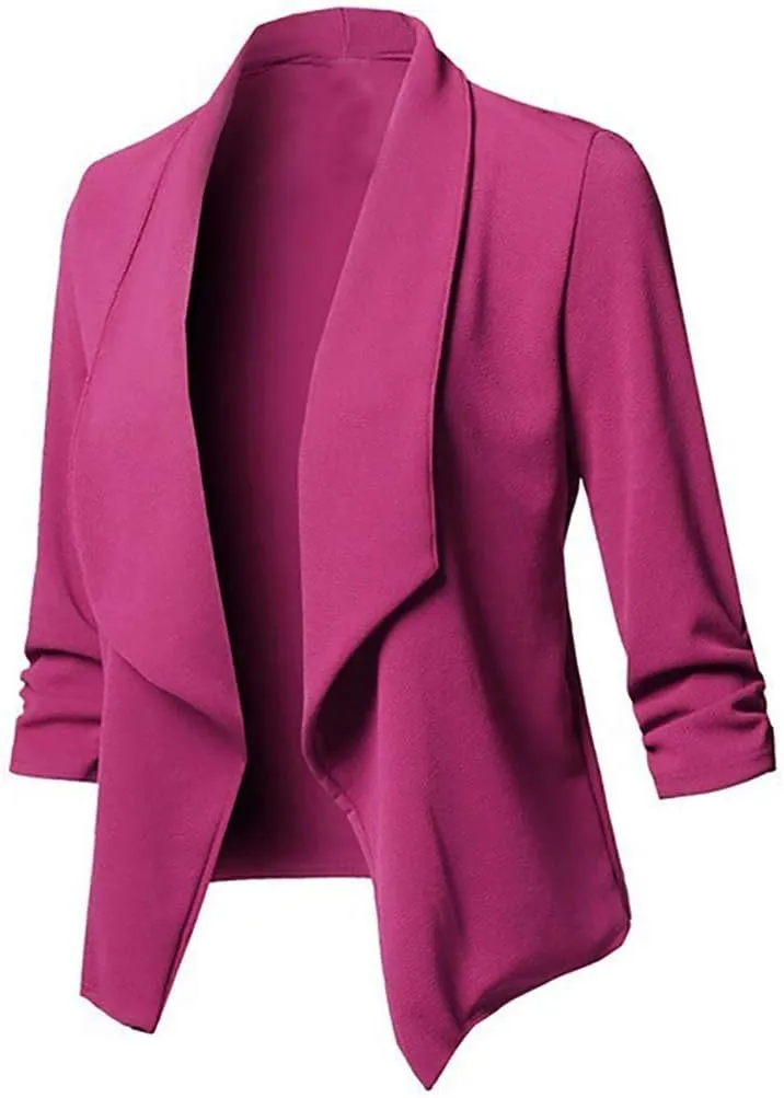 Casual Open Solid Womens Long Front Sleeve Coat Cardigan Jacket Women's Coat Full Length down Coats for Women