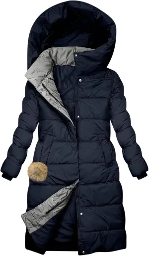 Ceboyel Women Quilted Puffer Warm Coats Hooded Quilted Jackets Coat Fleece Lined Zip Up Jacket Trendy Clothing Outerwear 2024