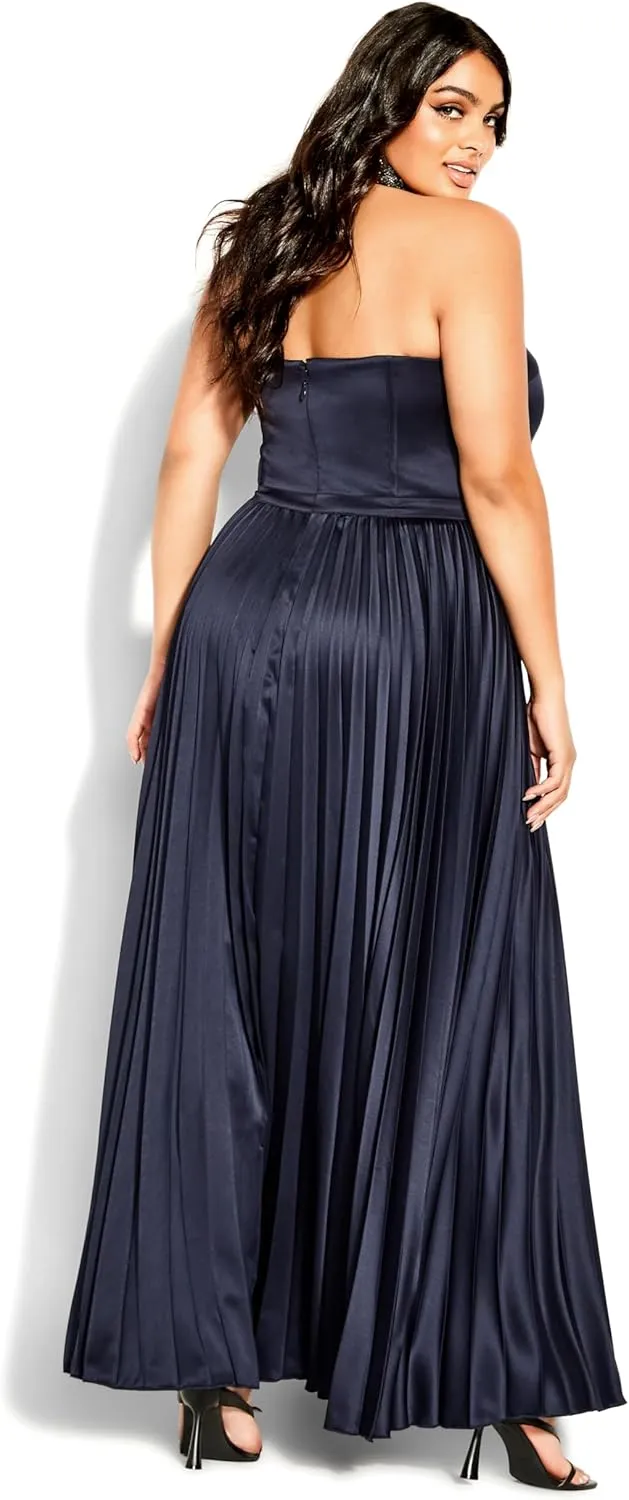 City Chic Women's Pleat Desire Dress