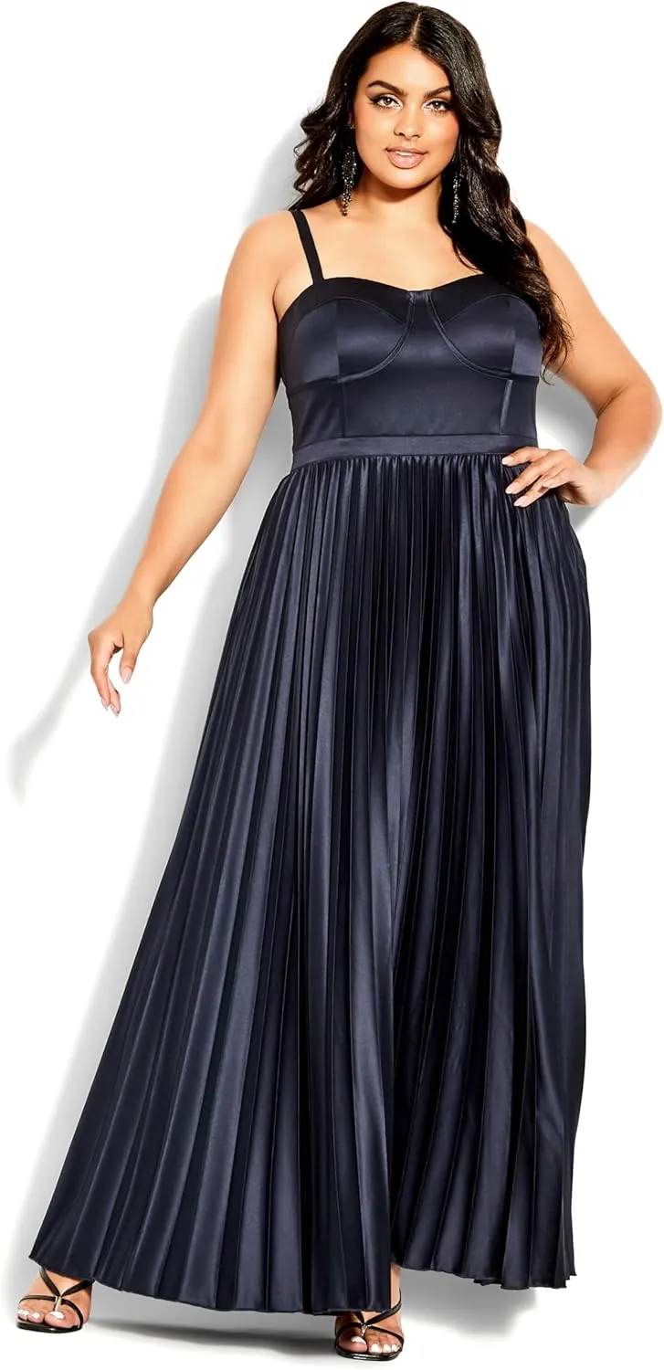 City Chic Women's Pleat Desire Dress