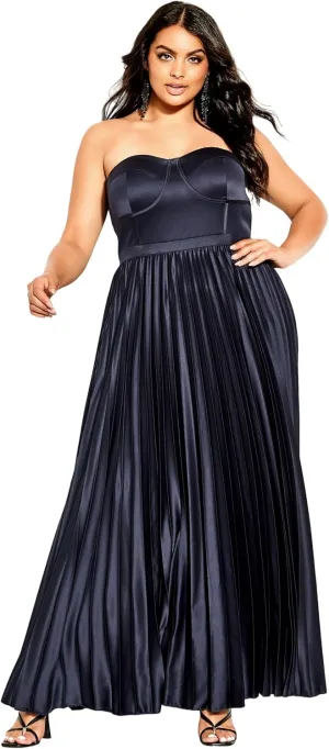 City Chic Women's Pleat Desire Dress