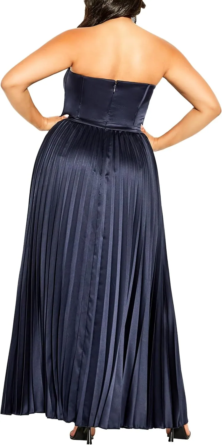 City Chic Women's Pleat Desire Dress