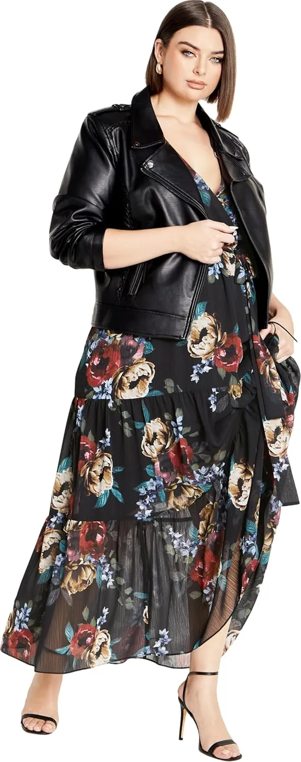 City Chic Women's Xander Print Maxi Dress