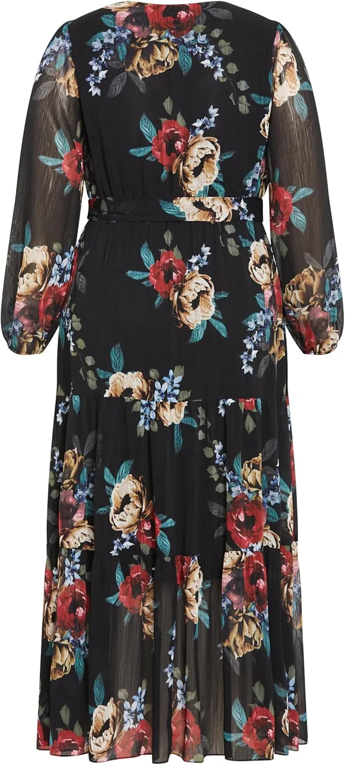 City Chic Women's Xander Print Maxi Dress