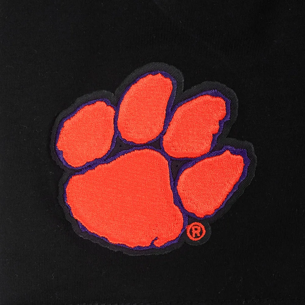 CLEMSON UNIVERSITY CLASSIC SINGLE JERSEY BOXY TEE (BLACK)