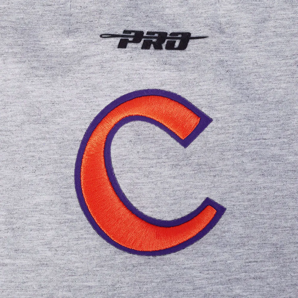 CLEMSON UNIVERSITY CLASSIC SINGLE JERSEY BOXY TEE (HEATHER GREY)