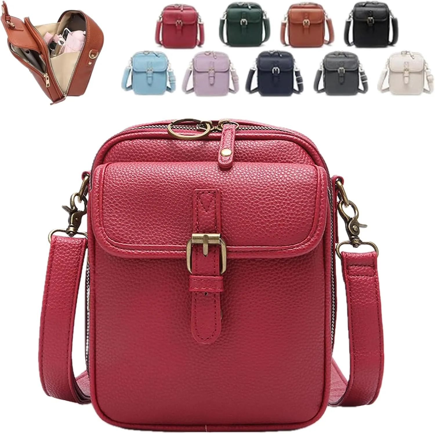 Collaboraten1 Crossbody Leather Bag, Purse Vintage Mini Messenger Bag, Urvashi Crossbody Leather Bag