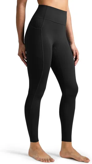 Colorfulkoala Dreamlux No Front Seam Leggings with Pockets for Women, High-Waisted Soft Yoga Pants