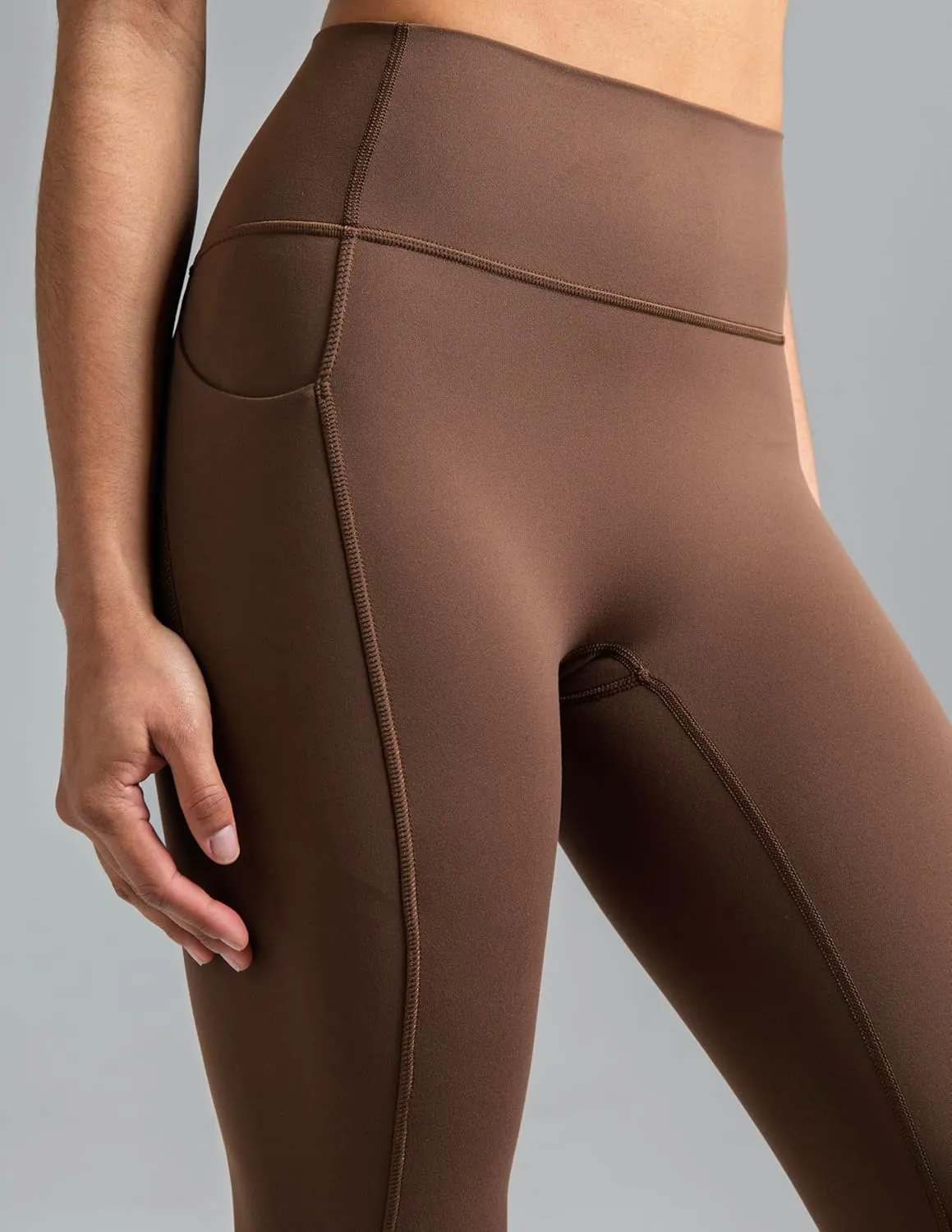 Colorfulkoala Dreamlux No Front Seam Leggings with Pockets for Women, High-Waisted Soft Yoga Pants