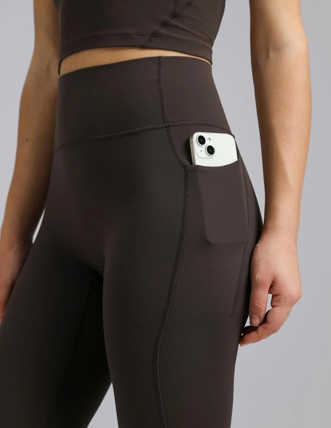 Colorfulkoala Dreamlux No Front Seam Leggings with Pockets for Women, High-Waisted Soft Yoga Pants