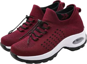 Comfort Wear Orthowear Shoes for Women Arch Support Orthopedic Sock Sneakers Slip-On Breathable Walking Shoe Air Cushion Athletic Shoes Causal Running Jogging Shoe Anti Slip Platform Sneaker
