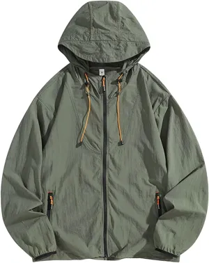 cooki Rain Coat Women with Hood Waterproof Windbreaker Lightweight Raincoats Travel Rain Jacket Fall Hooded Trench Coat