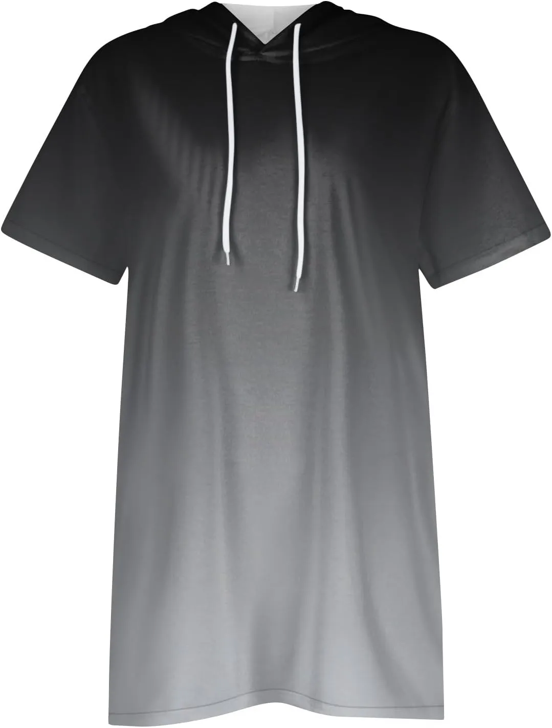COTECRAM Womens Summer Oversized Hoodies Short Sleeve Casual Shirts Fashion Tunic Tops Lightweight Pullover with Pockets