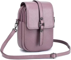 Crossbody Bag for Women Vintage Small Cell Phone Purse Genuine Leather Messenger Shoulder Bag Cash Wallet