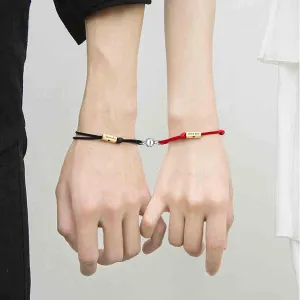 Custom couple braided rope bracelets attractive couple bracelets personalized engraved love bracelets men and women adjustable