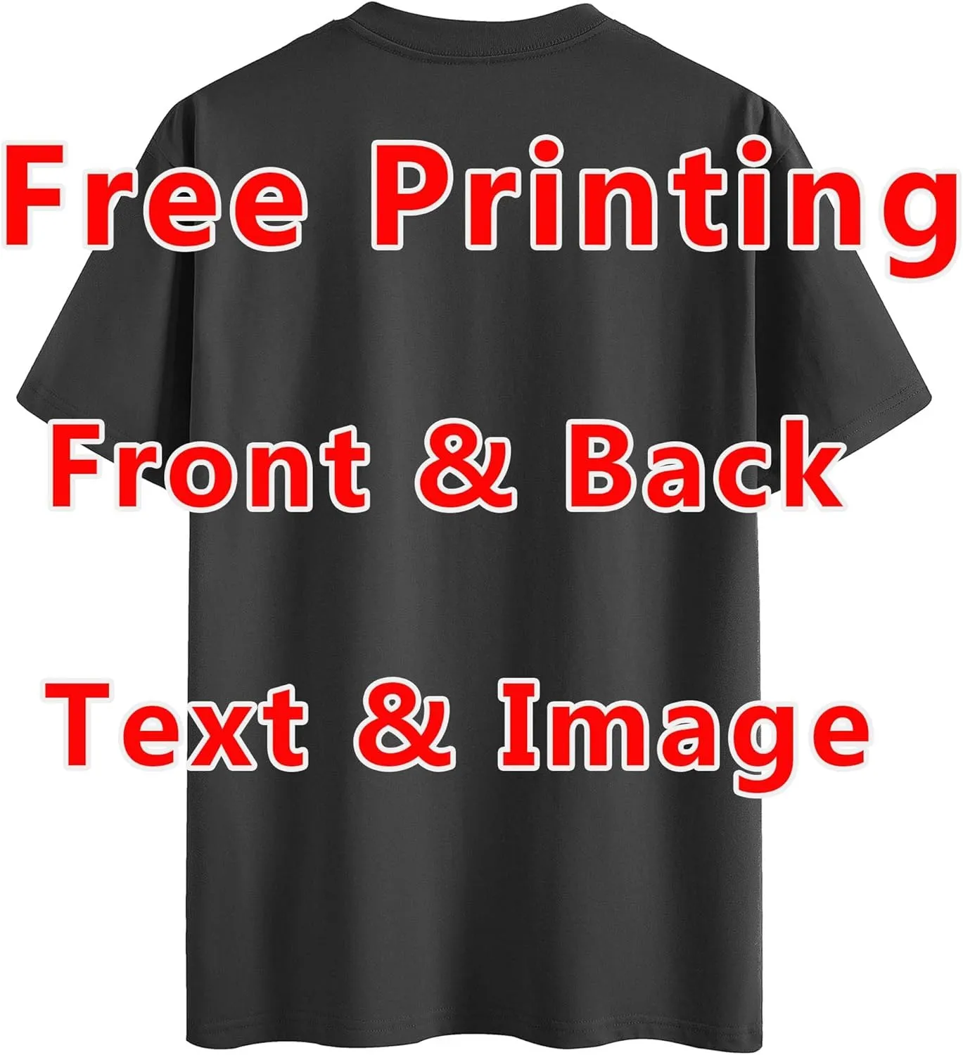 Custom Oversized T Shirts Vintage Tee Loose Fit Casual Streetwear Baggy Washed Cotton Personalized Add Your Own Design