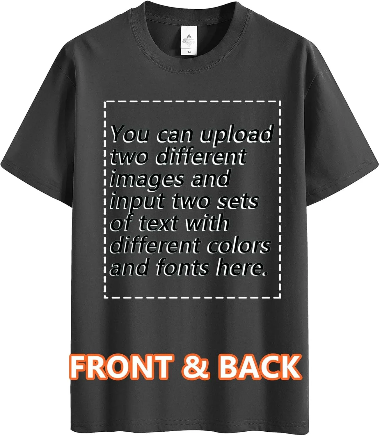 Custom Oversized T Shirts Vintage Tee Loose Fit Casual Streetwear Baggy Washed Cotton Personalized Add Your Own Design