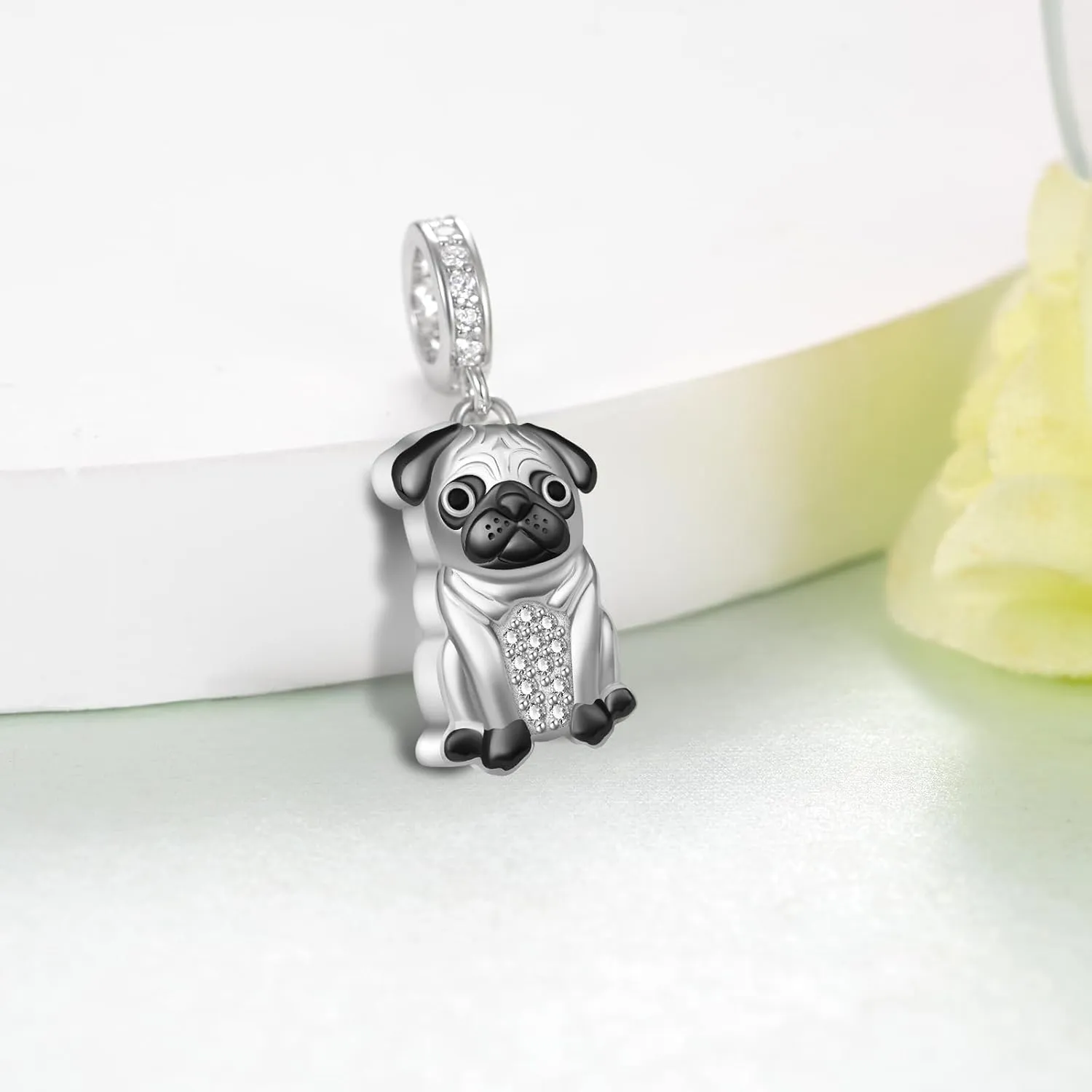 Cute Dog Charms 925 Sterling Silver Pug/Yorkie/Corgi/French Bulldog Charms for Bracelets Dog Charms for Bracelets for Women Cute Animal Jewelry Gifts for Women