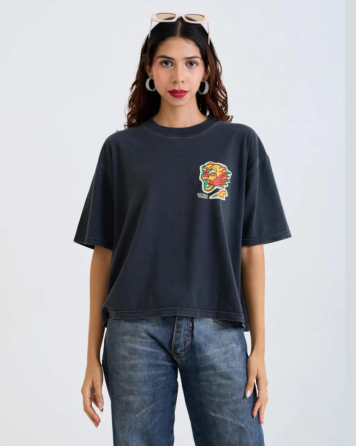 Design Ringer Retro Vintage Look Cotton T Shirt for Men and Women - Unique Design Urban Streetwear Fashion Tee Unisex