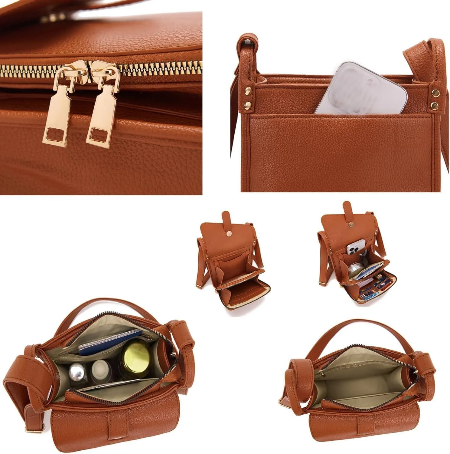 Dollver Crossbody Purse, Dollver Unique Design Crossbody Leather Bag, Dollver-Dollver Crossbody Bag (2PCS-E)