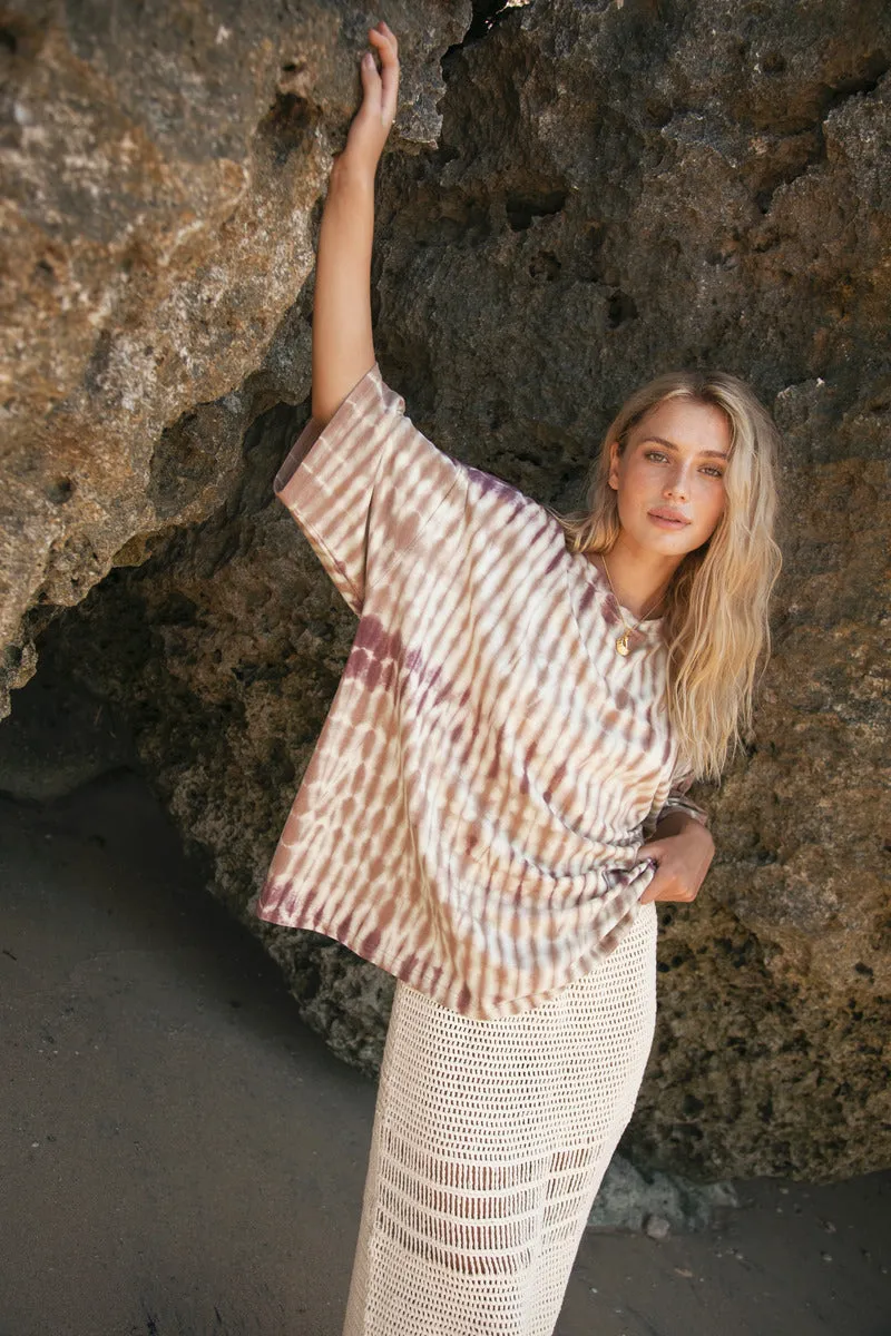 DUSK SKY HEMP TEE - MAUVE