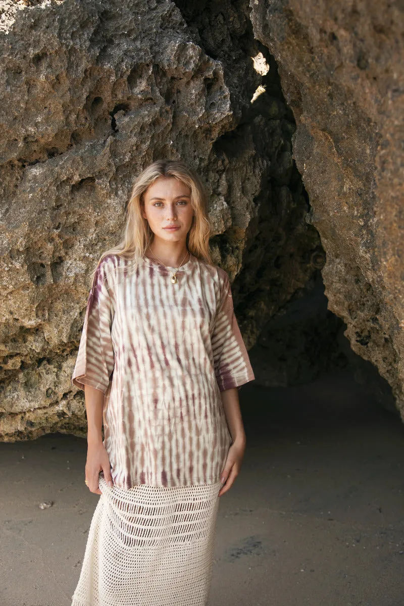 DUSK SKY HEMP TEE - MAUVE