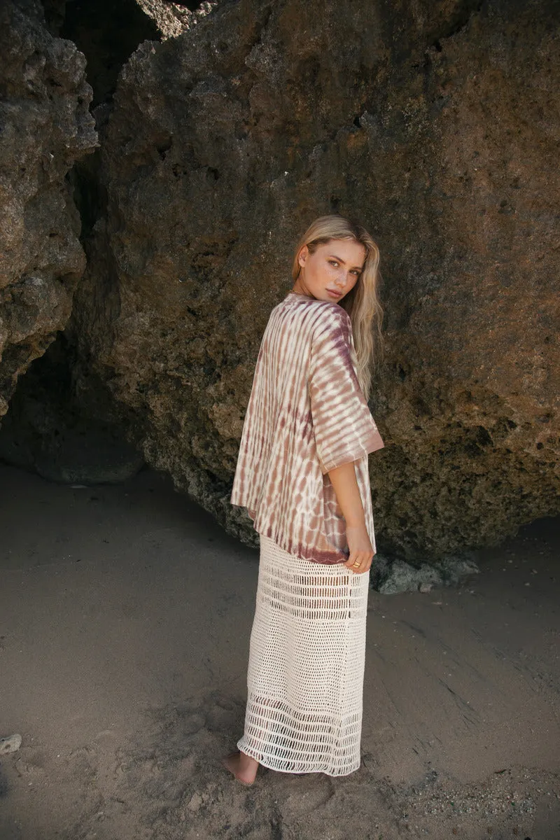 DUSK SKY HEMP TEE - MAUVE