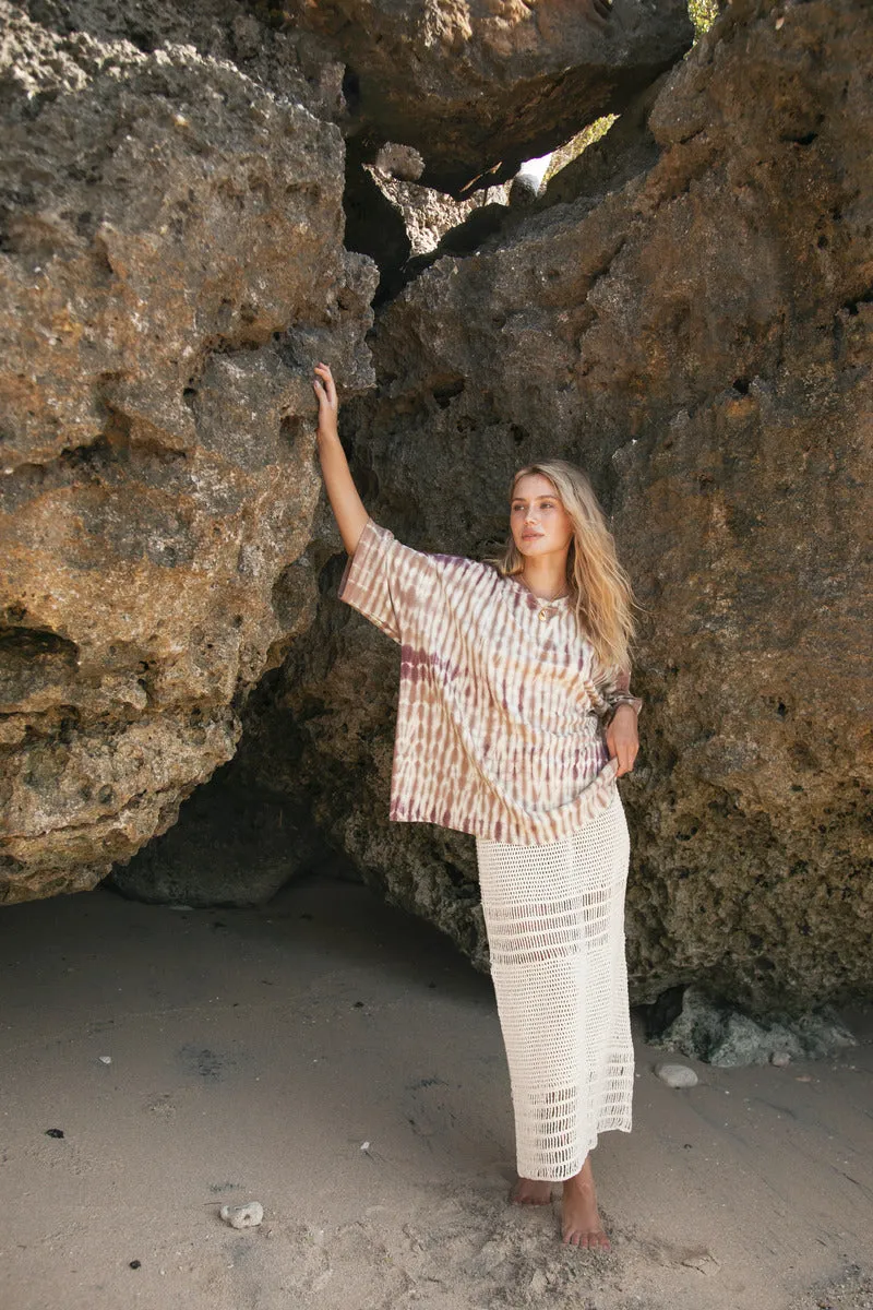 DUSK SKY HEMP TEE - MAUVE