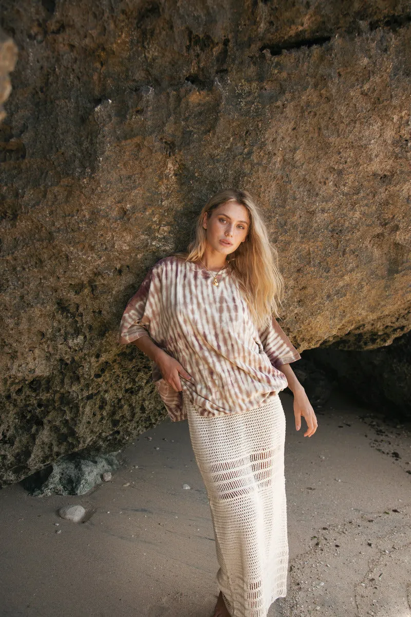 DUSK SKY HEMP TEE - MAUVE