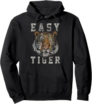 Easy Tiger distressed casual-chic graphic for women Pullover Hoodie