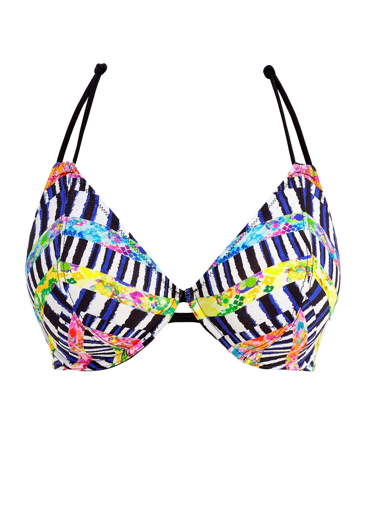 Electro Rave Multi UW Halter Bikini Top