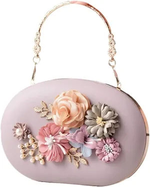 Elegant Women's Evening Clutch Floral Crossbody Shoulder Bag for Wedding Party Handheld Purse with Chain Strap 2025