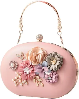 Elegant Women's Evening Clutch Floral Crossbody Shoulder Bag for Wedding Party Handheld Purse with Chain Strap 2025