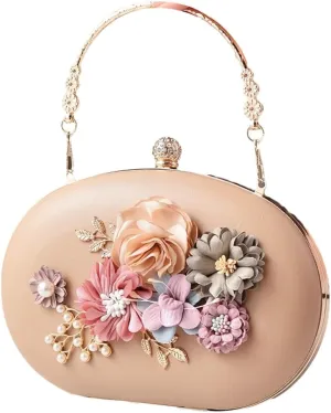 Elegant Women's Evening Clutch Floral Crossbody Shoulder Bag for Wedding Party Handheld Purse with Chain Strap 2025