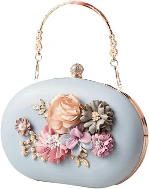 Elegant Women's Evening Clutch Floral Crossbody Shoulder Bag for Wedding Party Handheld Purse with Chain Strap 2025